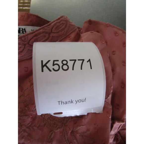 Zara Dress XS Fit Flare Mini Embroidered Eyelet Boho Cottagecore NEW - Picture 15 of 15